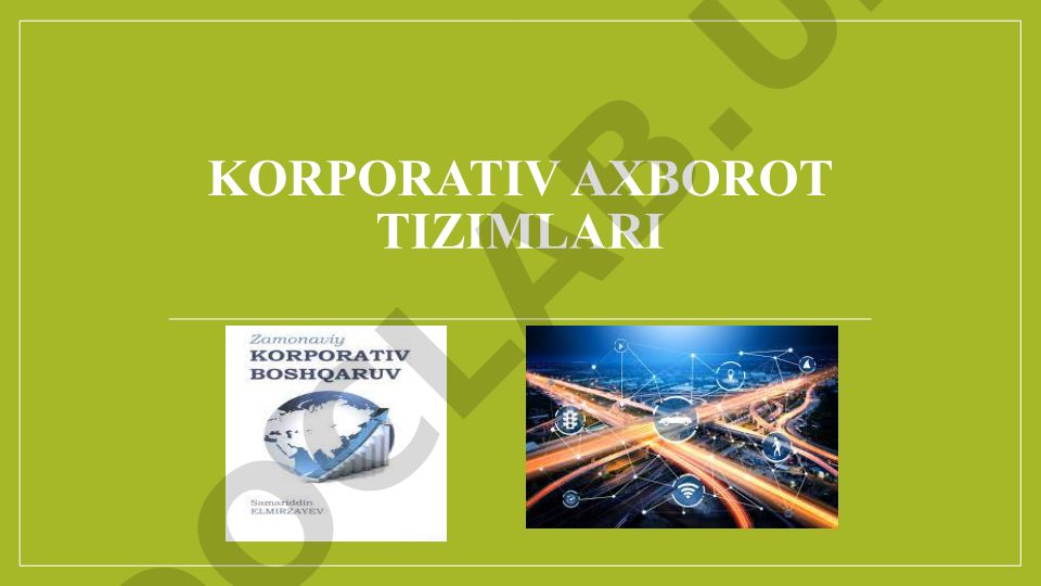 Korporativ axborot tizimlari: moliyaviy va sanoat tizimlari