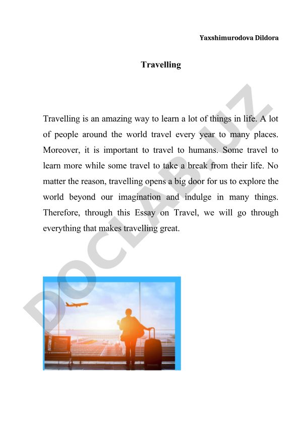 Travel and its importance in human life