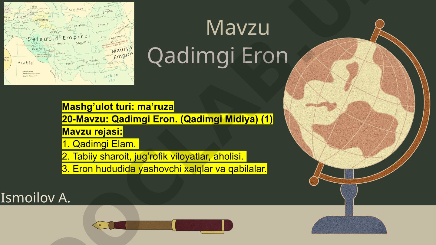 Qadimgi Eron tarixi va madaniyati