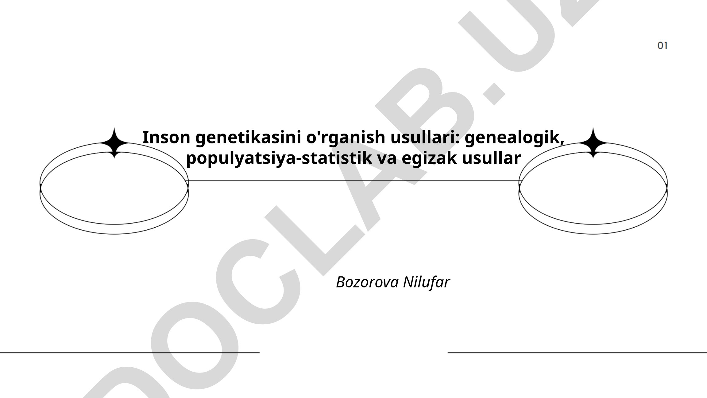 Inson genetikasini o'rganish usullari: genealogik, populyatsiya-statistik va egizak usullar