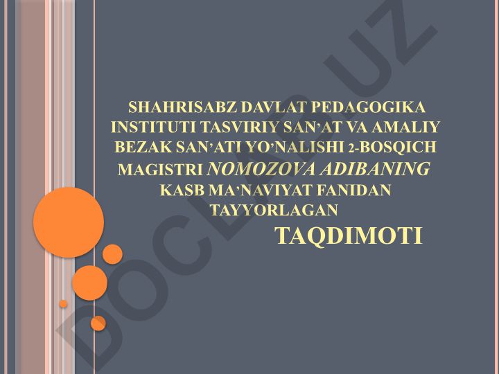 Prezident Sh.Mirziyoyevning besh tashabbusi - jamiyat ma'naviy yuksalishining muhim imili