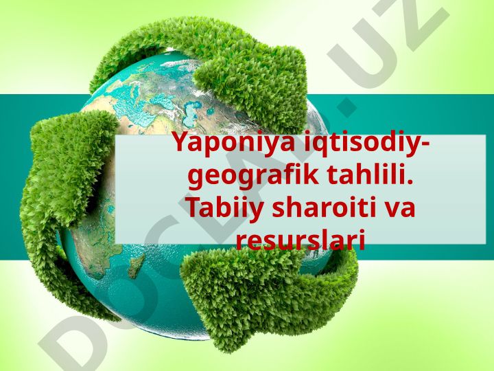 Yaponiya iqtisodiy-geografik tahlili