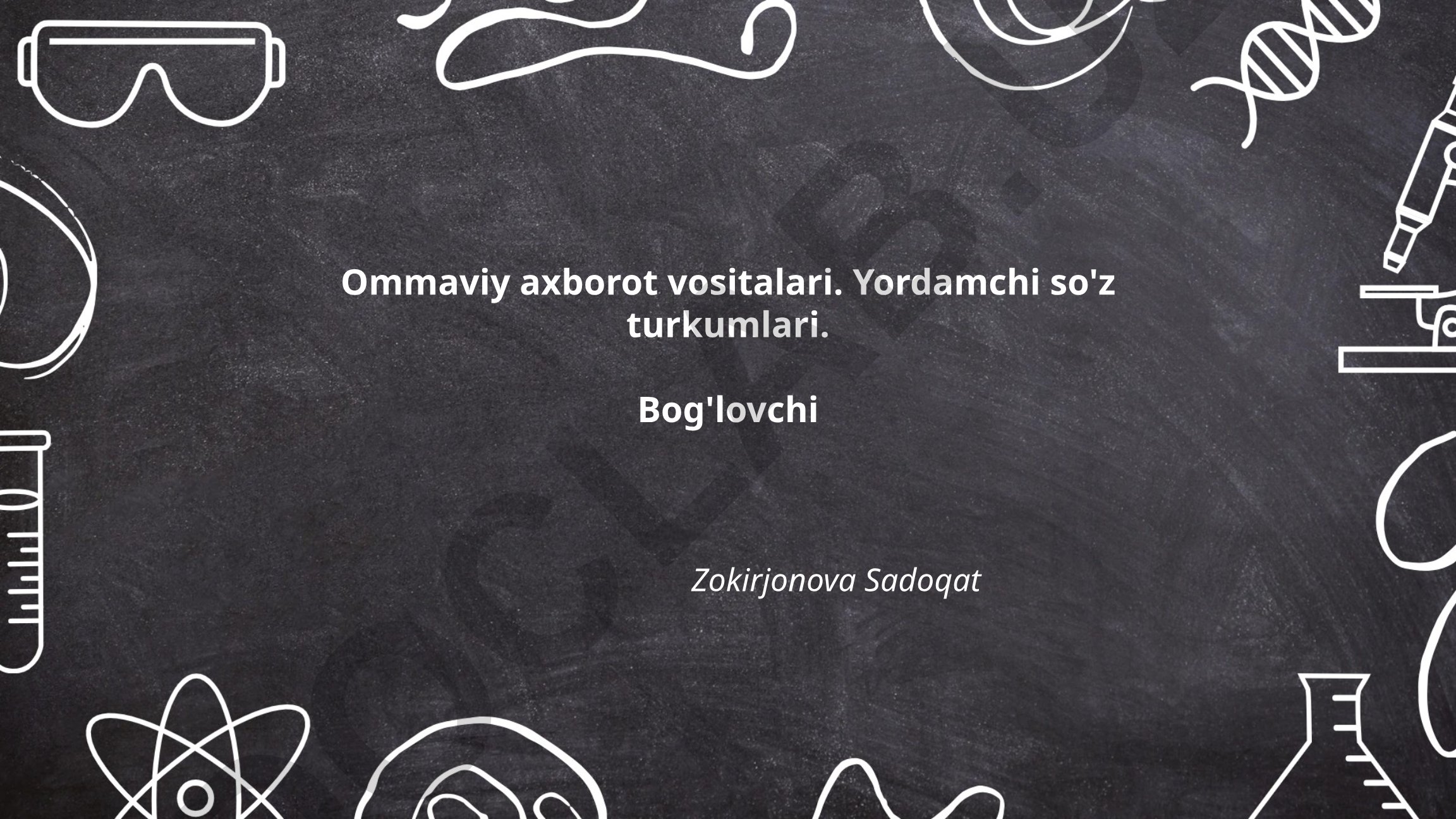 Ommaviy axborot vositalari va yordamchi so'z turkumlari