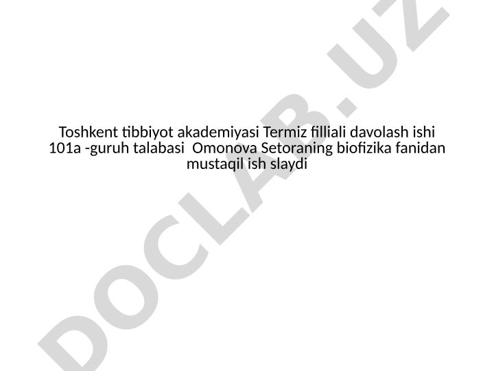 Lazerning tibbiyotda qo’llanilishi