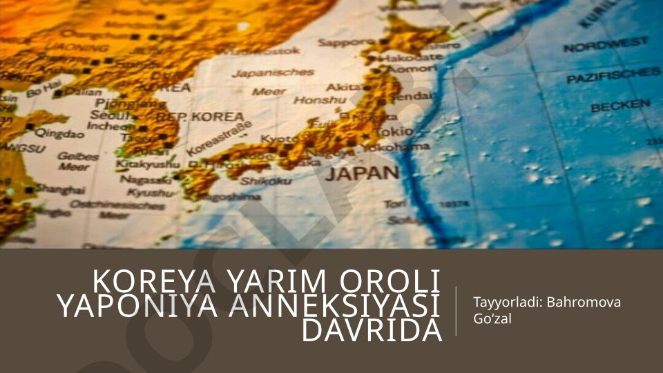 Koreya yarim orolining Yaponiya anneksiyasi davri