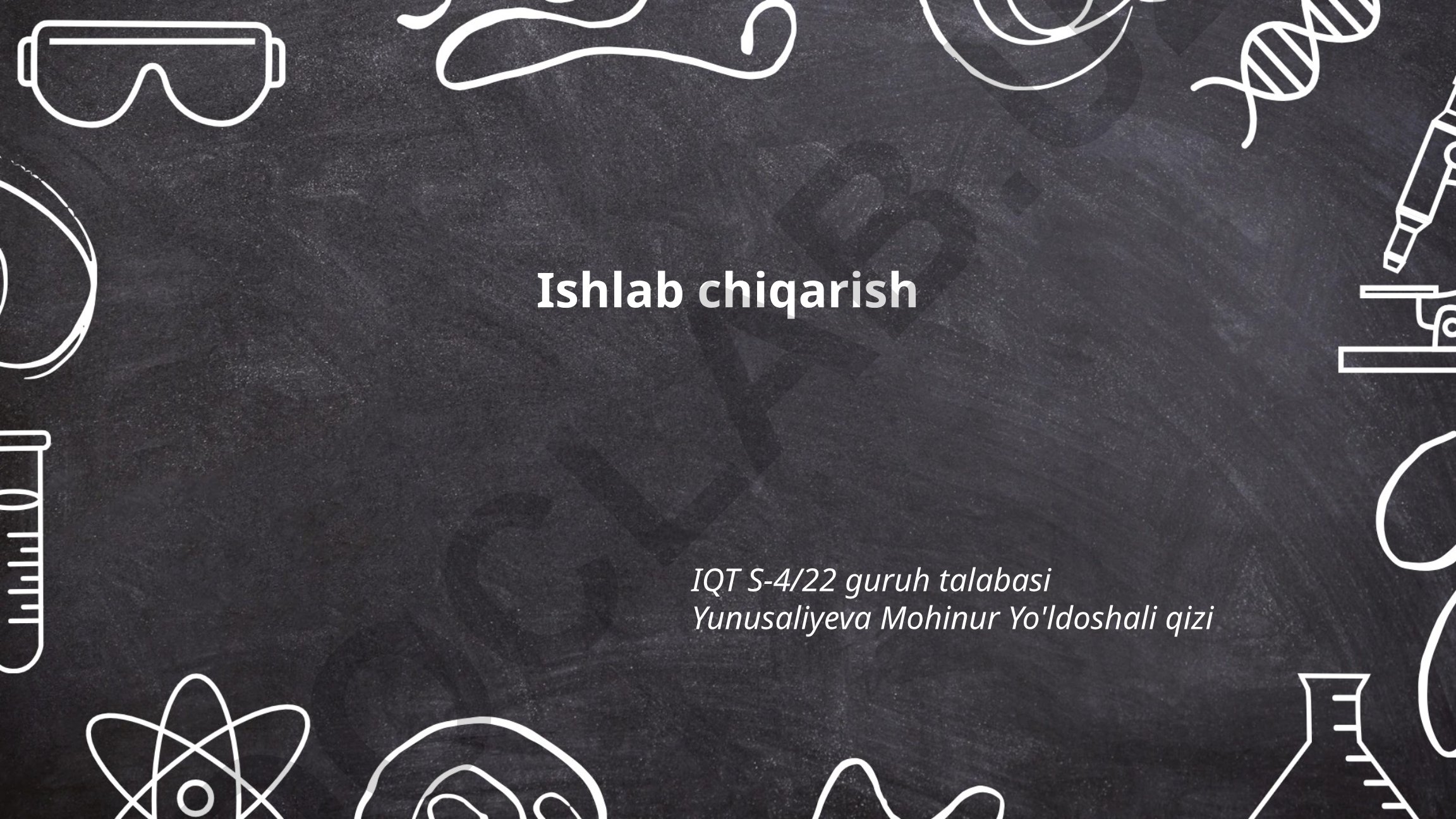Ishlab chiqarish jarayonlari va texnologik modernizatsiya