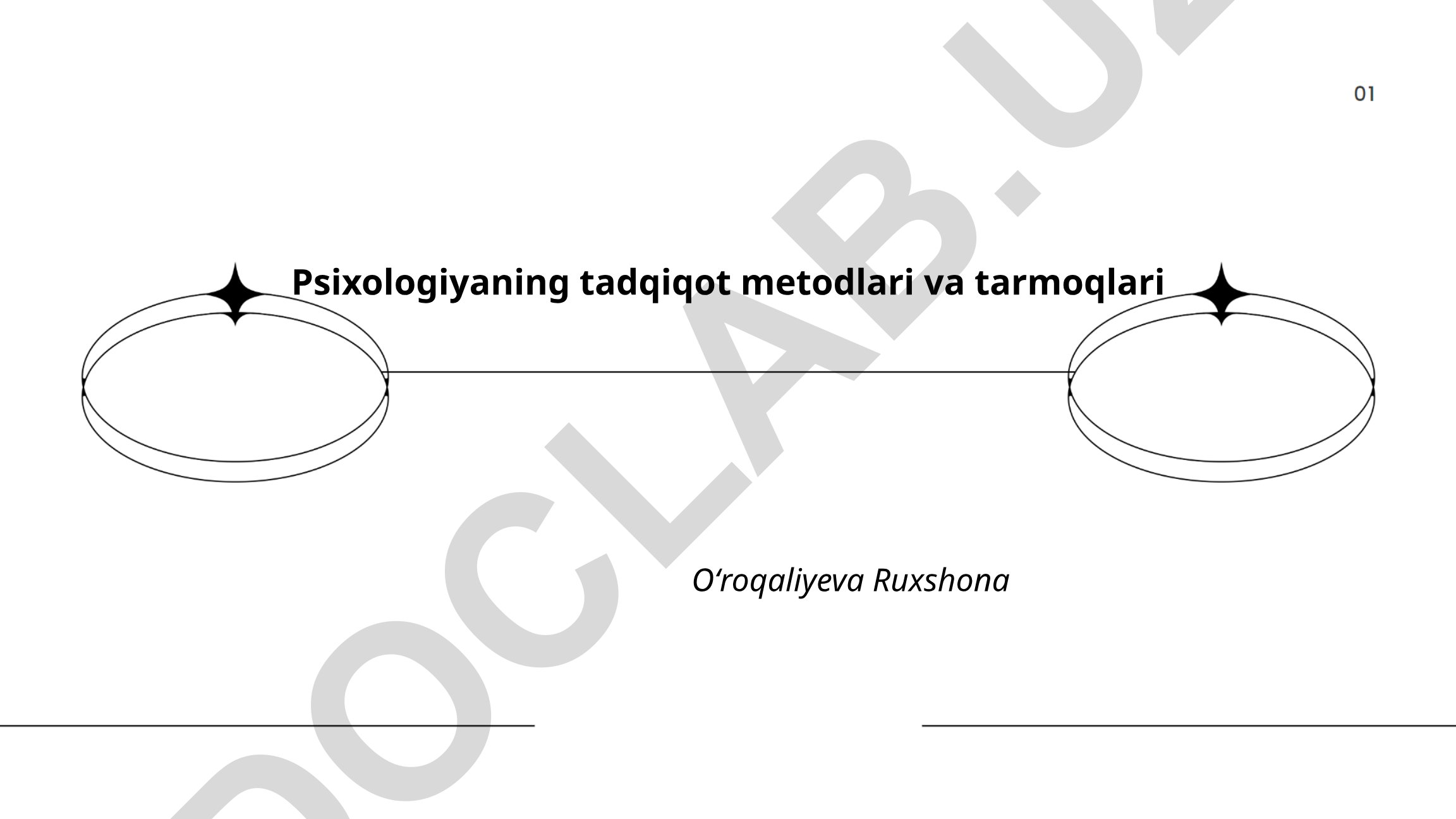 Psixologiyaning tadqiqot metodlari va tarmoqlari