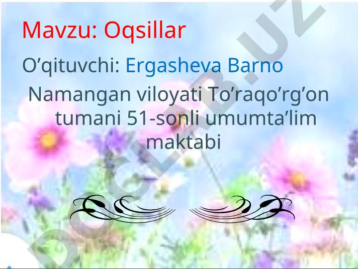 Oqsillar tuzilishi va xossalari