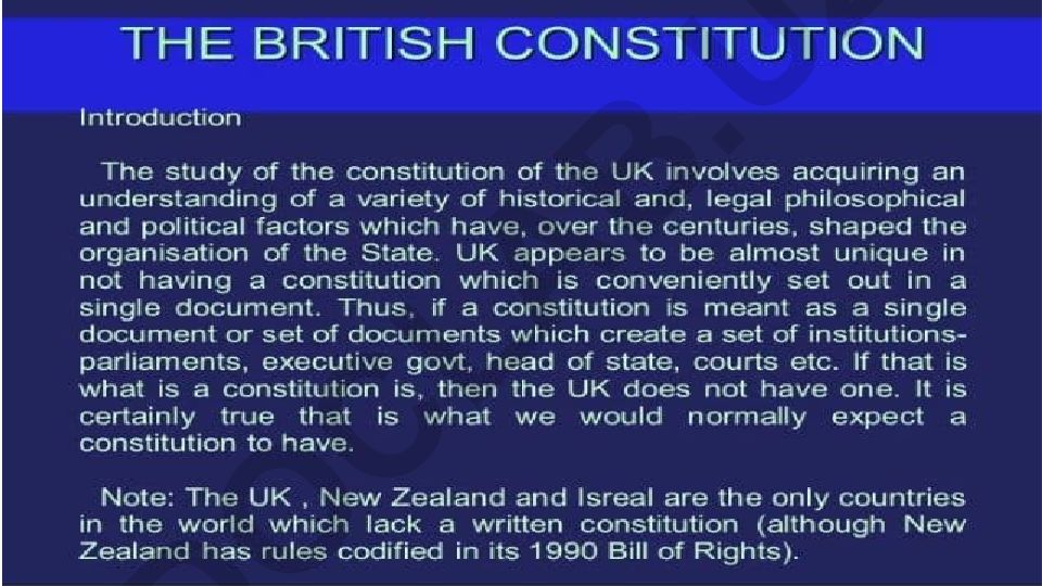 The British Constitution