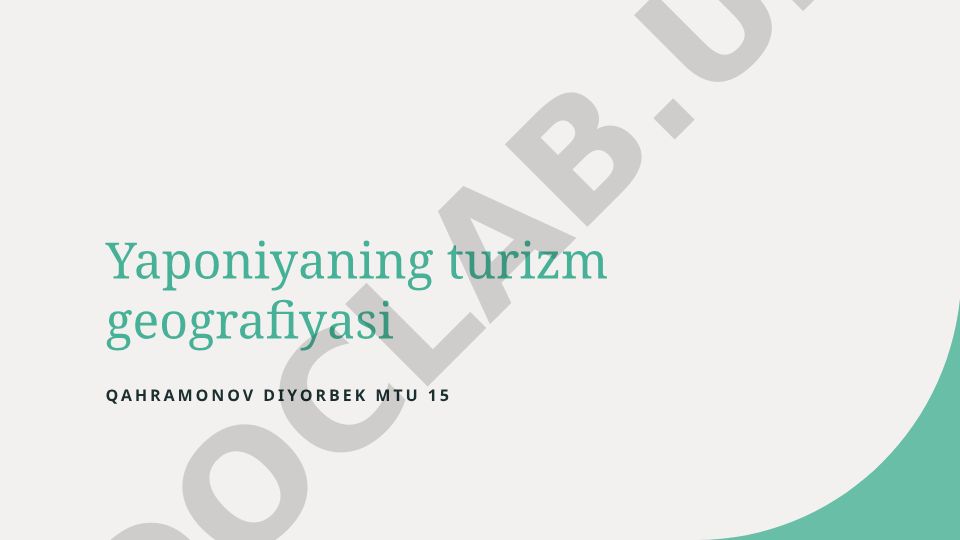 Yaponiyaning turizm geografiyasi