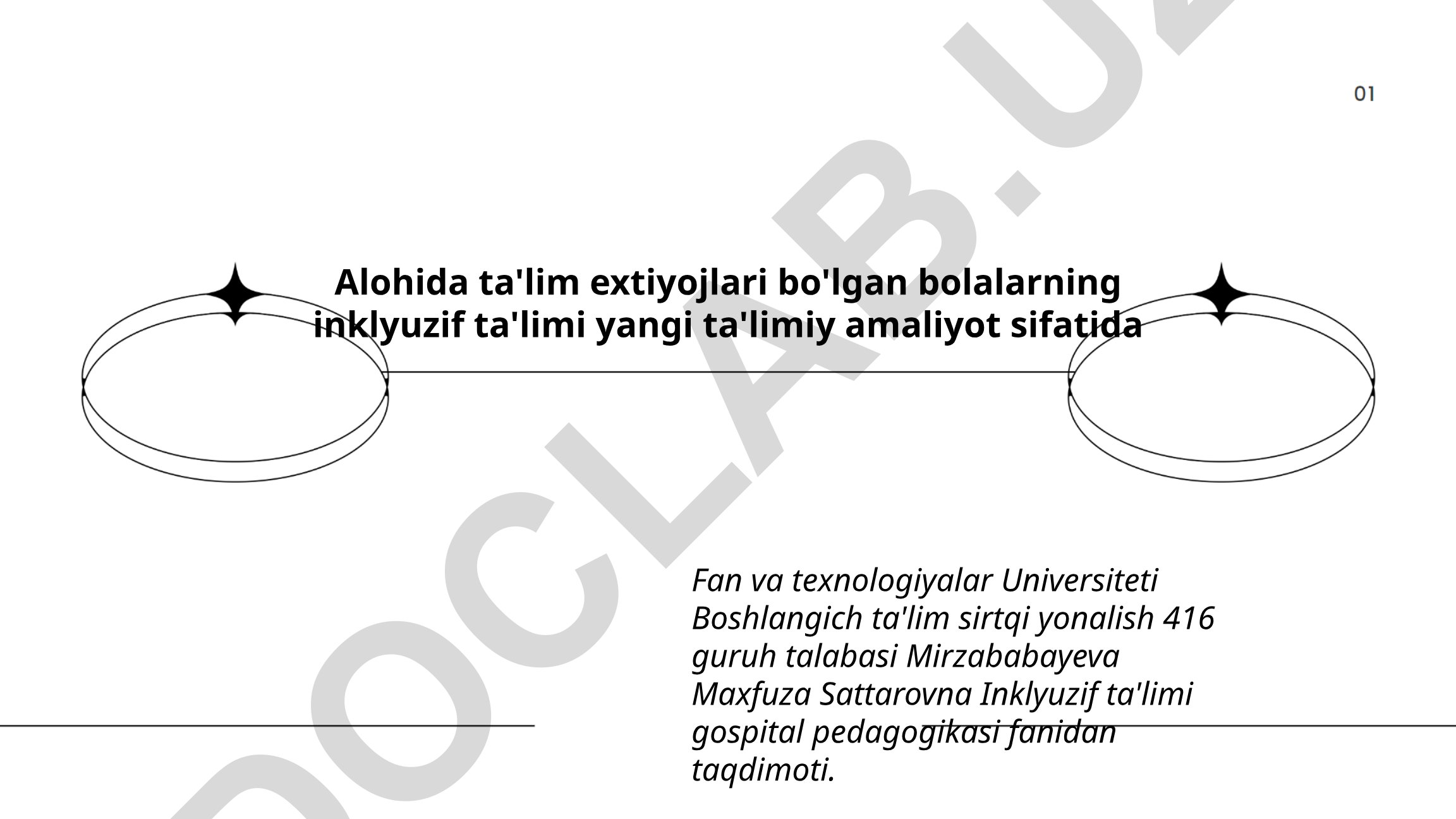 Alohida ta'lim ehtiyojlari bo'lgan bolalarning inklyuziv ta'limi