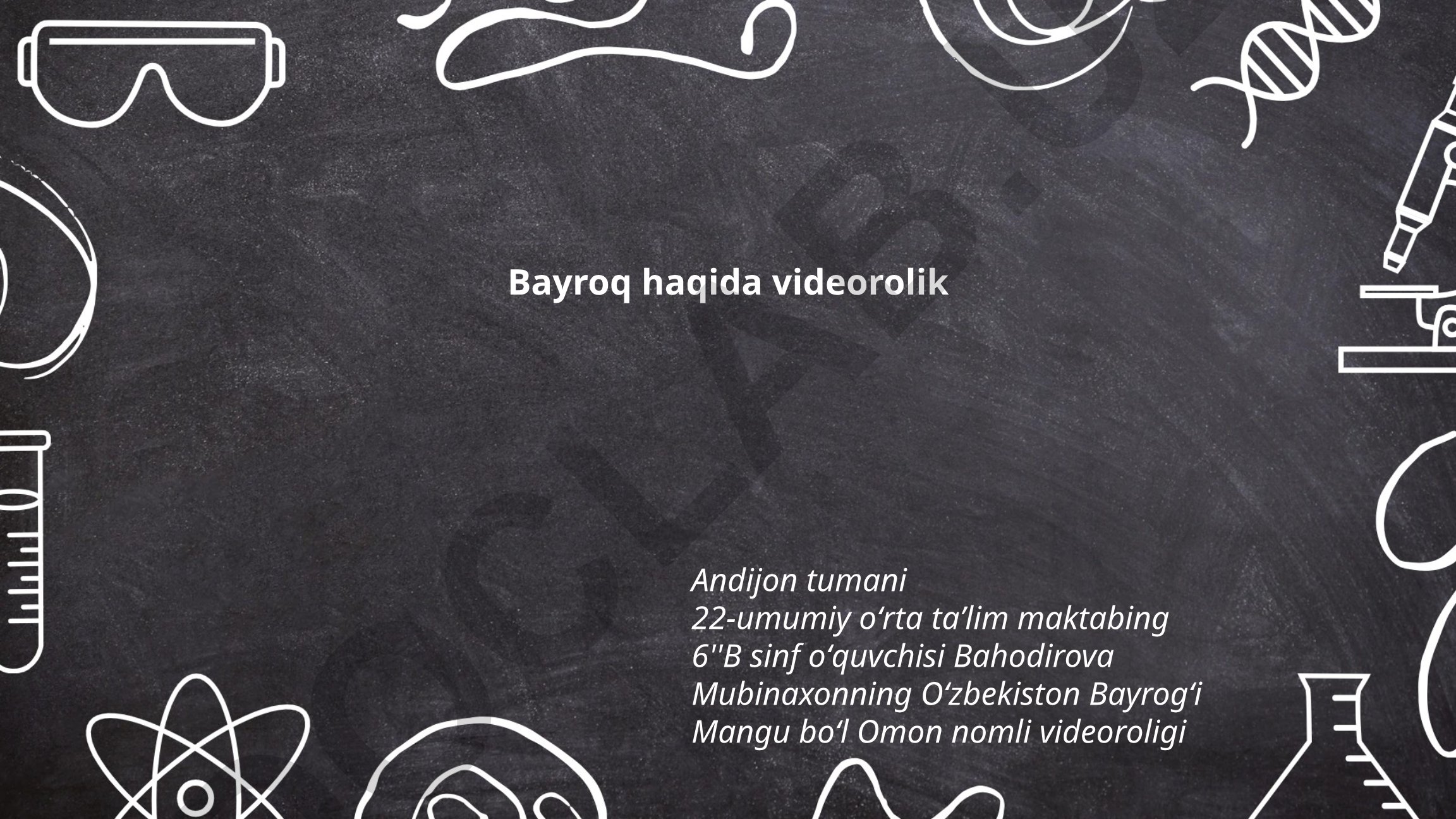O'zbekiston Bayrog'i Mangu bo'l Omon videoroligi