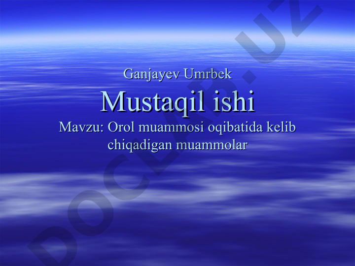 Orol muammosi oqibatida kelib chiqadigan muammolar