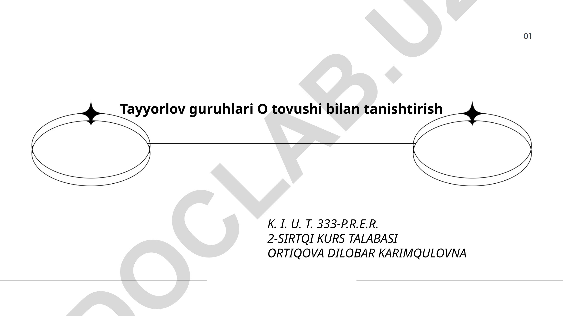 O tovushini tanishtirishning maqsadi va vazifalari