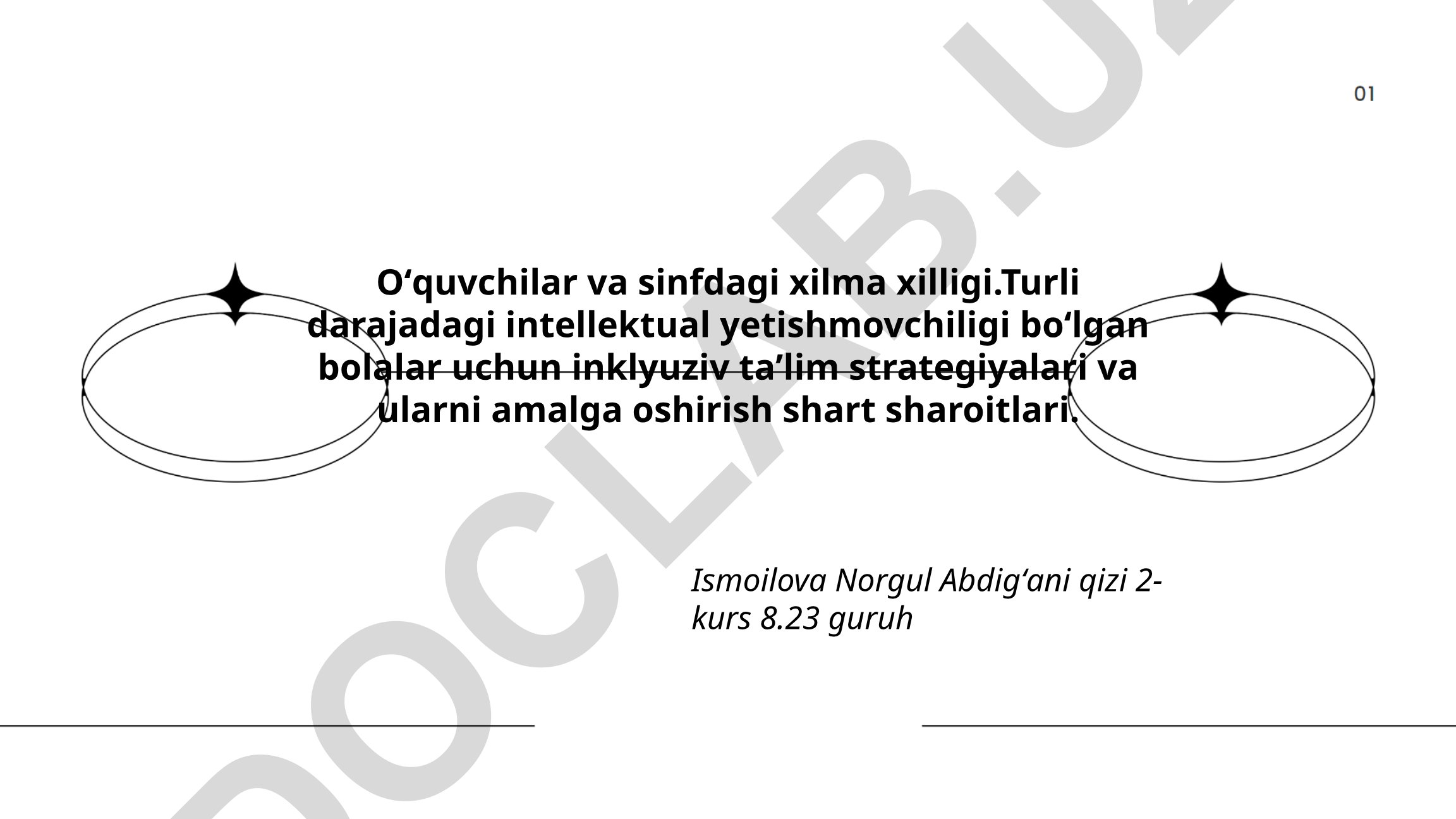 O'quvchilar va sinfdagi xilma-xillik: inklyuziv ta'lim strategiyalari