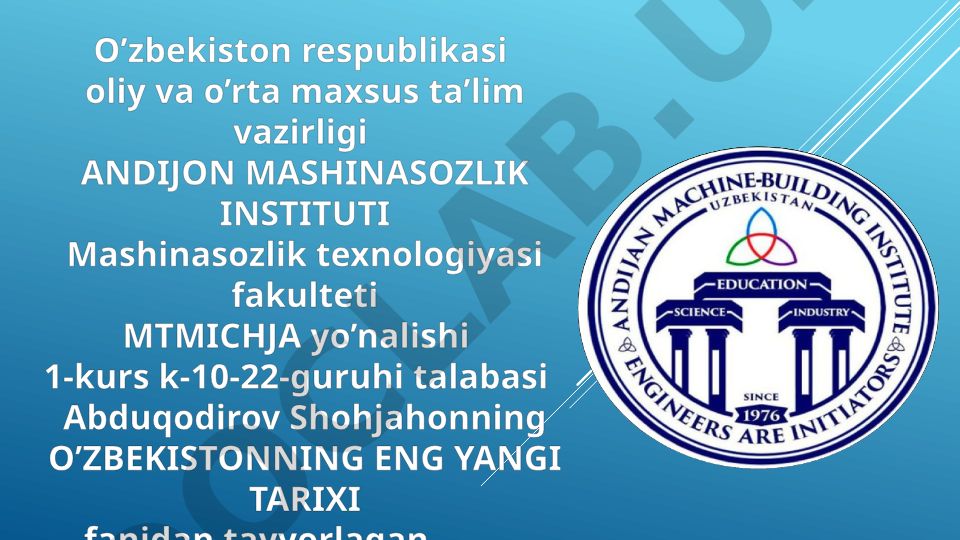 O'zbekiston Respublikasida Prezidentlik lavozimining joriy etilishi