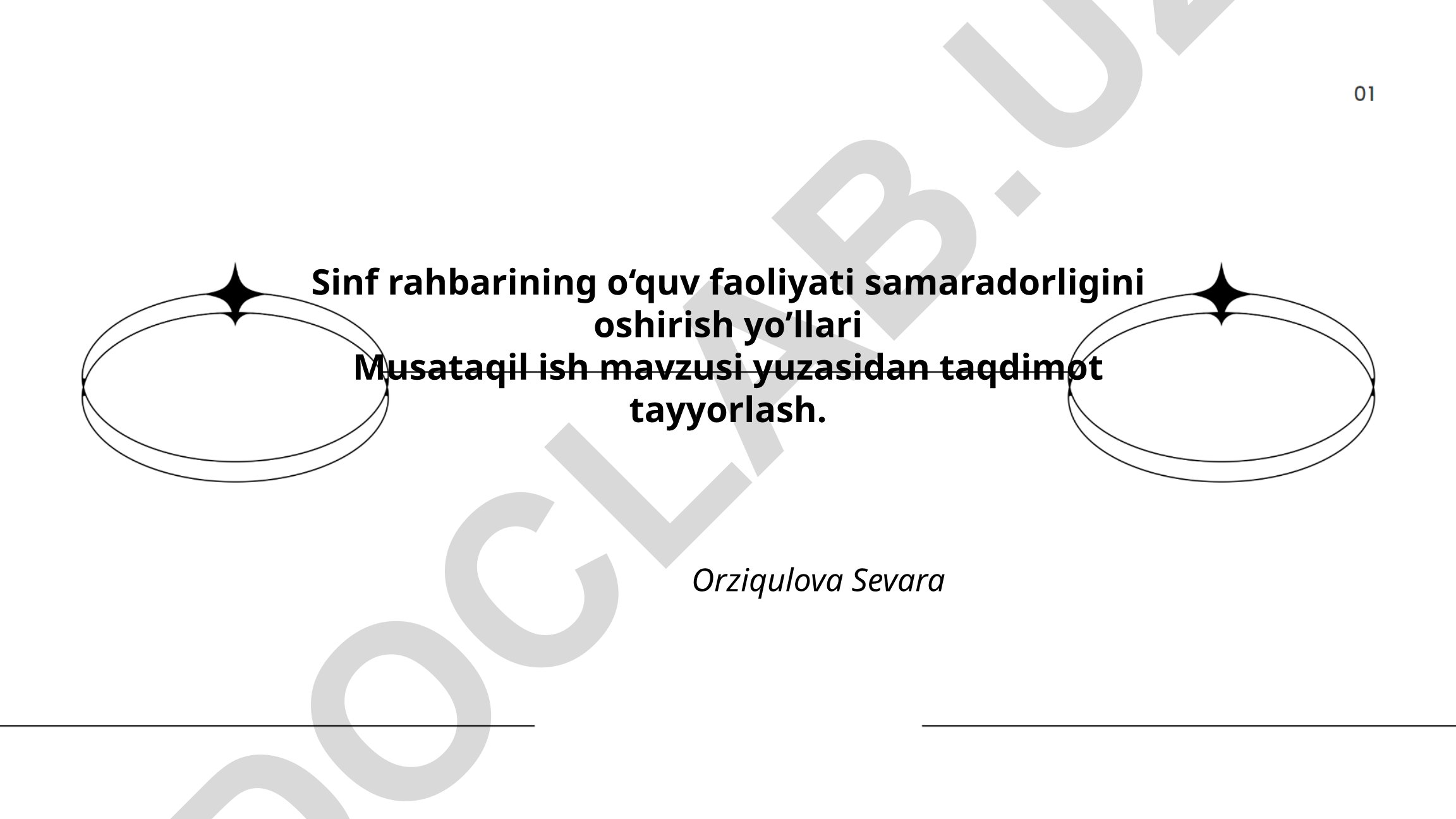 Sinf rahbarining o‘quv faoliyati samaradorligini oshirish yo’llari