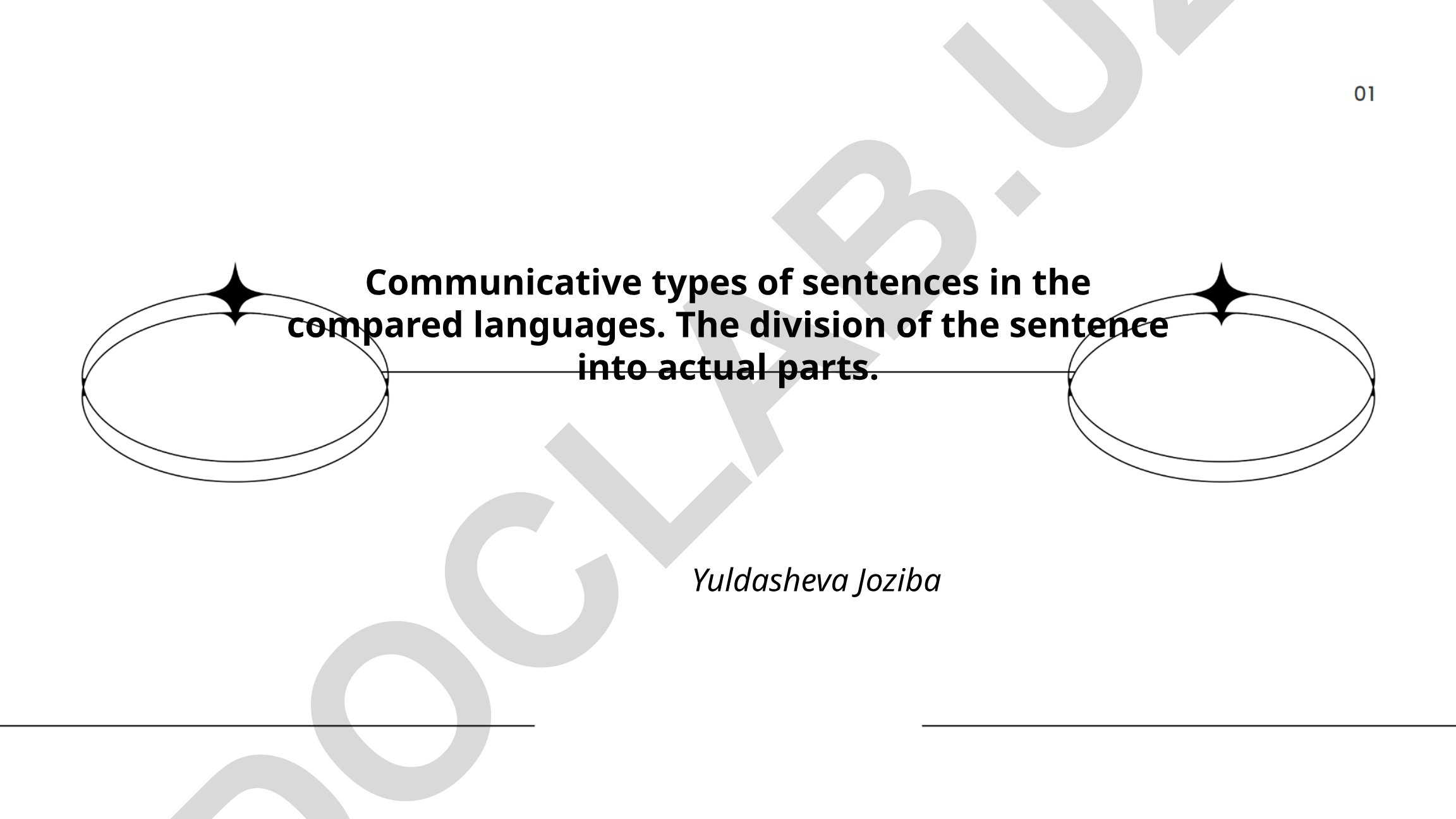 Communicative types of sentences in compared languages