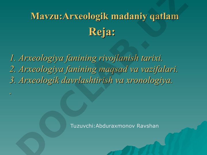 Arxeologik madaniy qatlam