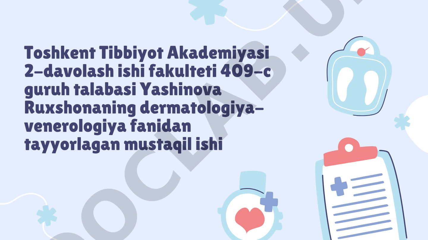 Bulyoz epidermoliz: turlari, etiologiyasi va klinik kechishi