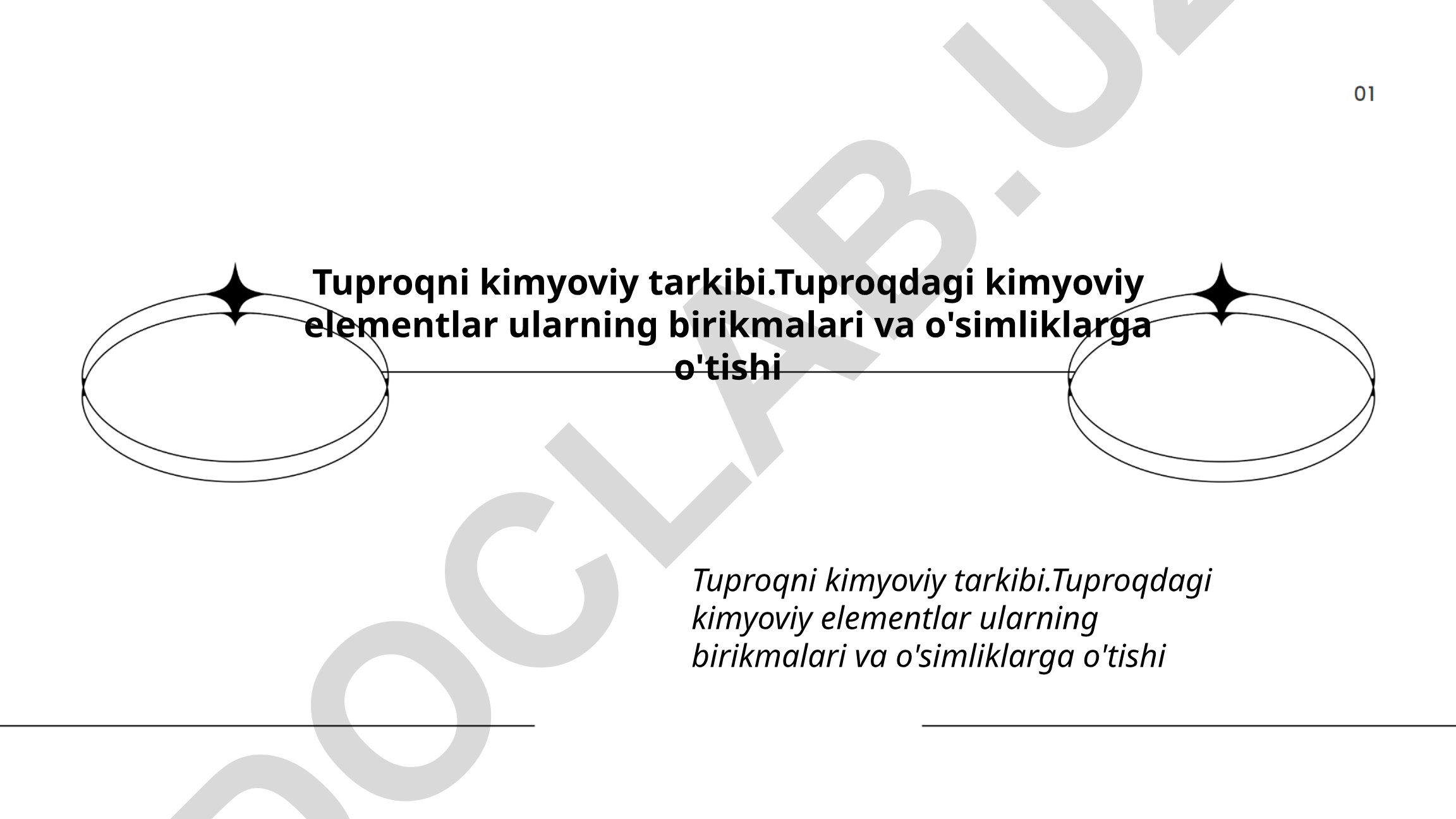 Tuproqning kimyoviy tarkibi va o'simliklarga o'tishi