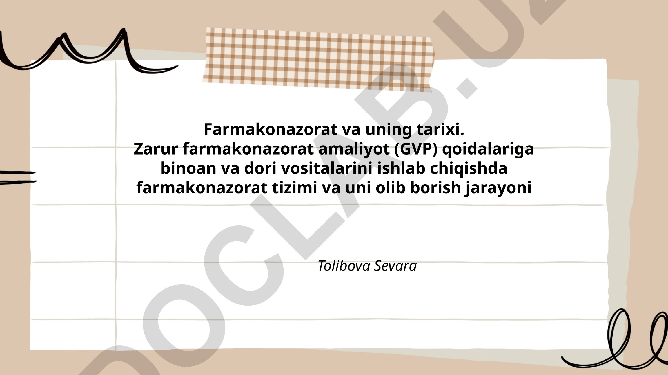 Farmakonazorat tarixi va rivojlanish bosqichlari