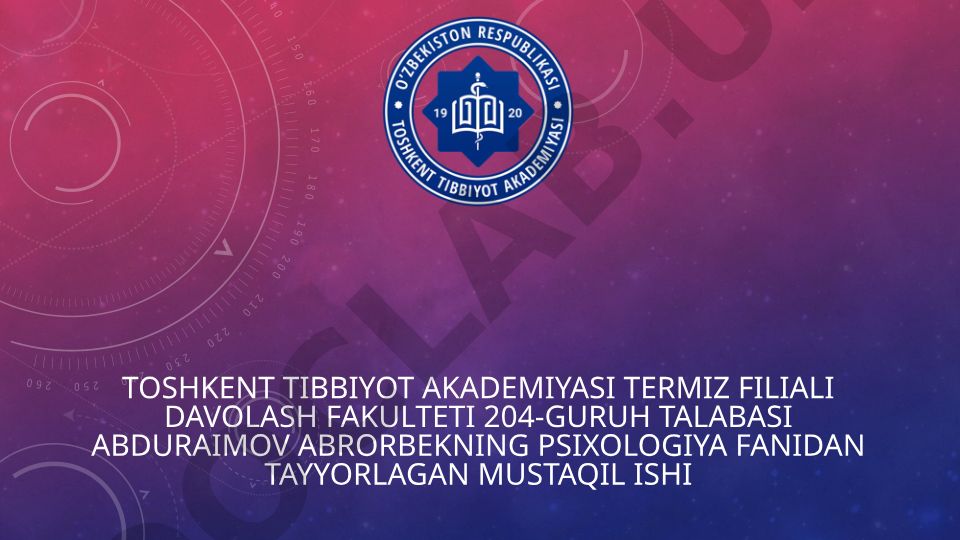 Psixologiyaning zanovaniy tendensiyalari