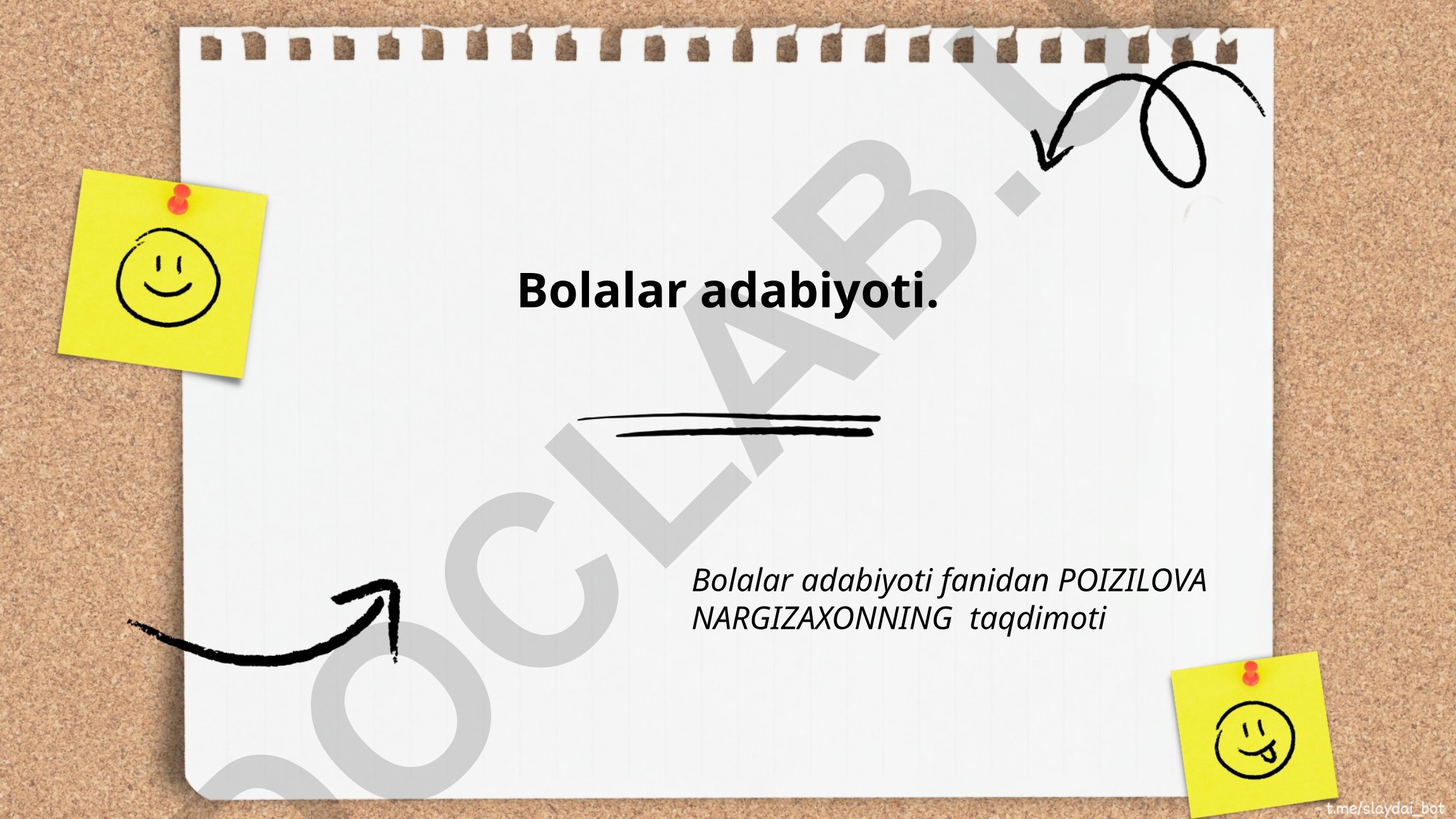 Bolalar adabiyoti: klassik asarlar, she'riyat va xalq ertaklari