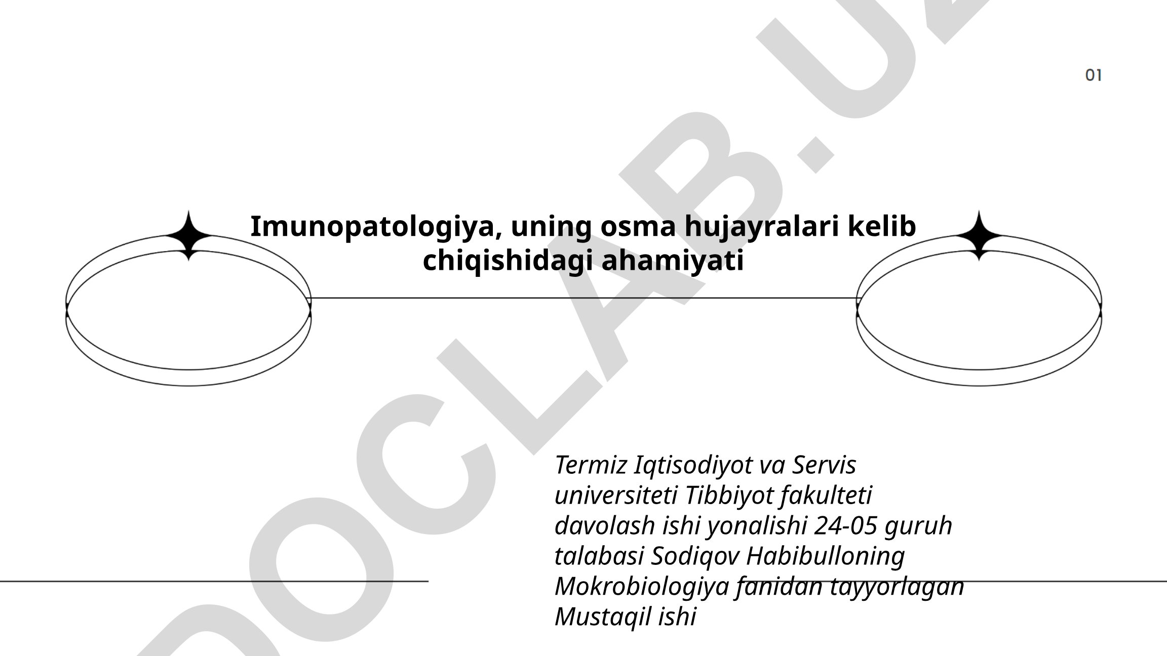 Imunopatologiya va osma hujayralarining kelib chiqishidagi ahamiyati