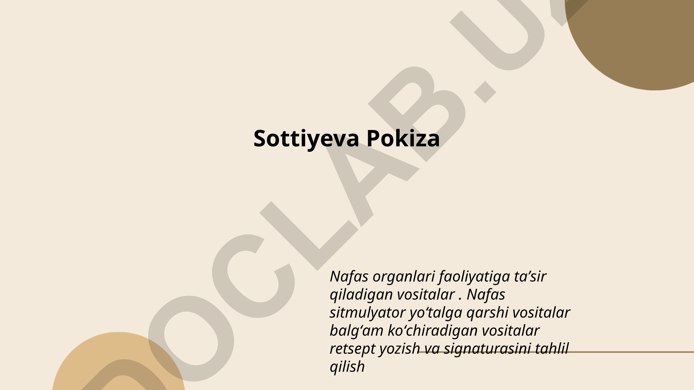 Sottiyeva Pokiza hayoti, ijodiy yo'li va asarlari