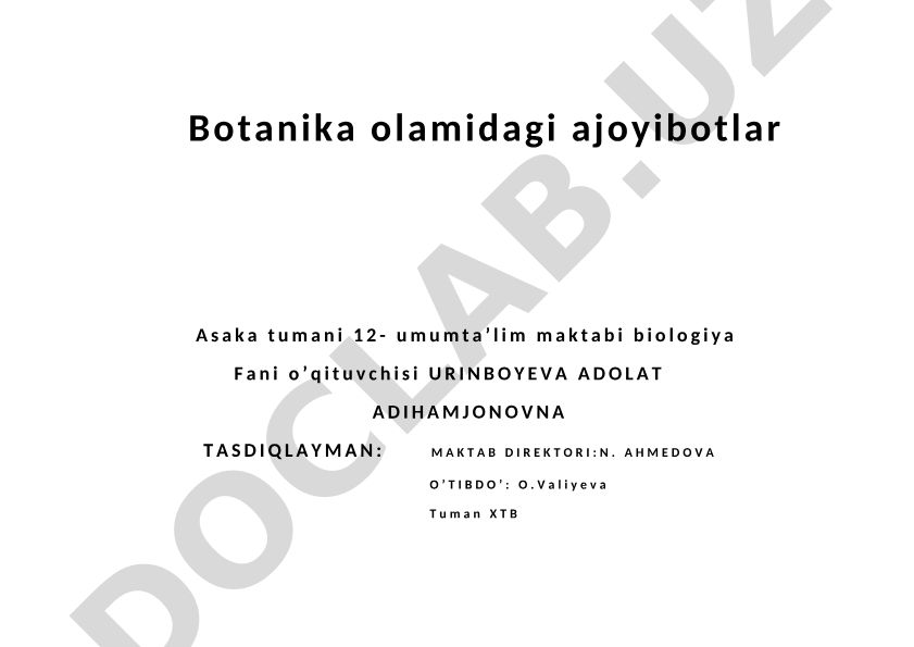 Ajdar daraxti haqida botanik ma'lumot va afsonalar