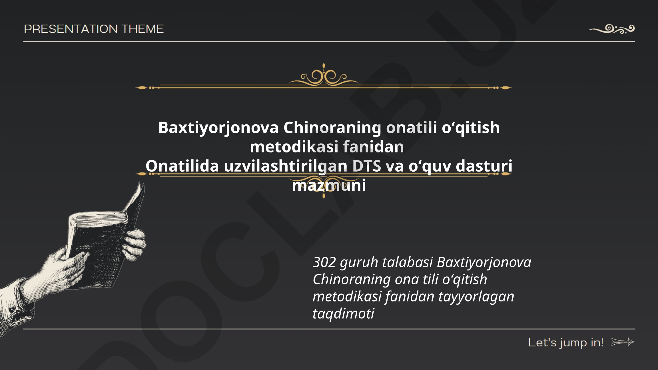Onatili o'qitish metodikasi fanida DTS va o'quv dasturi mazmuni