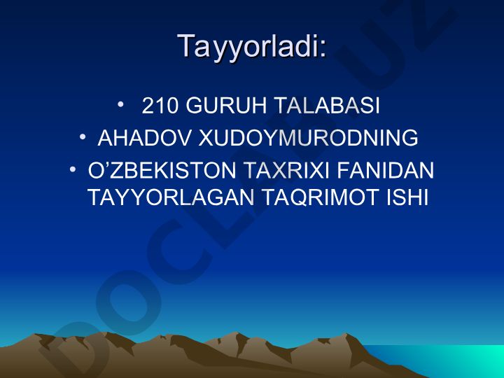 Temur va Temuriylar davri memoriy yodgorliklari tarixini o'rganish