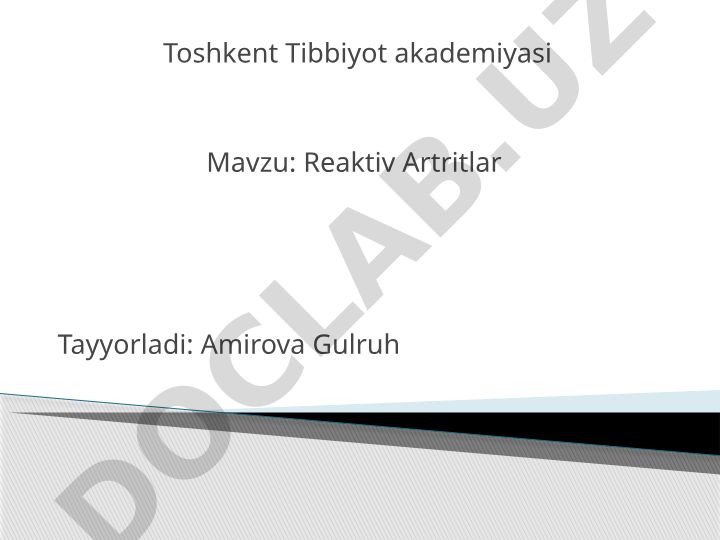 Reaktiv Artritlar