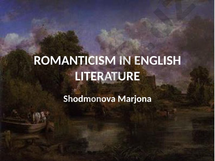 Romanticism in English Literature