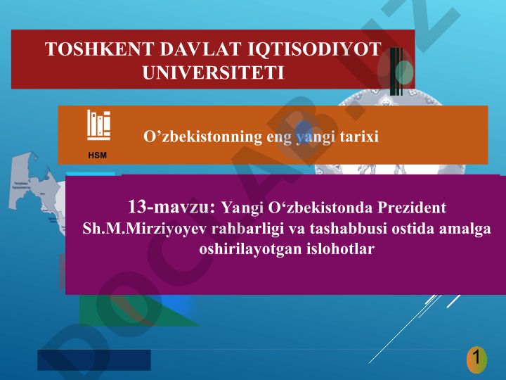 Oʻzbekistonda demokratik, fuqarolik jamiyati asoslarining shakllanishi va siyosiy islohotlar