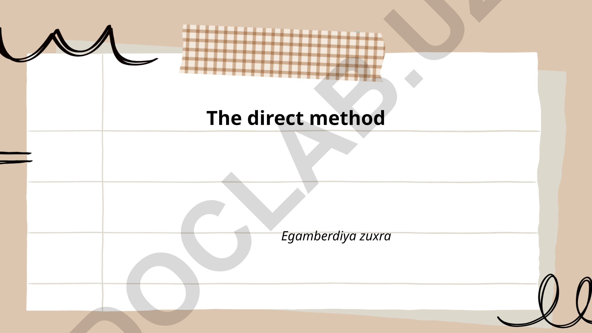 The Direct Method in Language Teaching