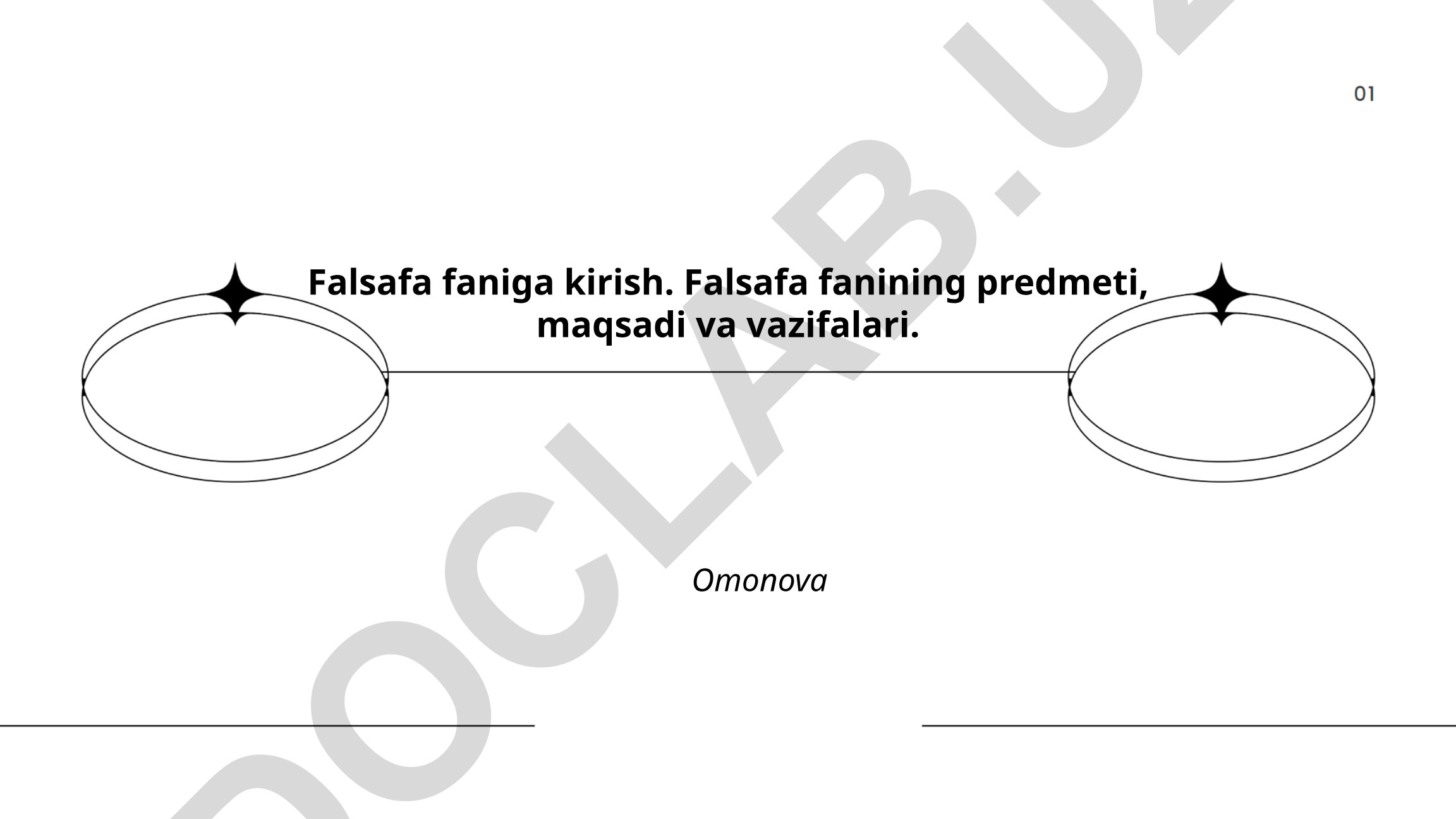 Falsafa faniga kirish: predmeti, maqsadi va vazifalari