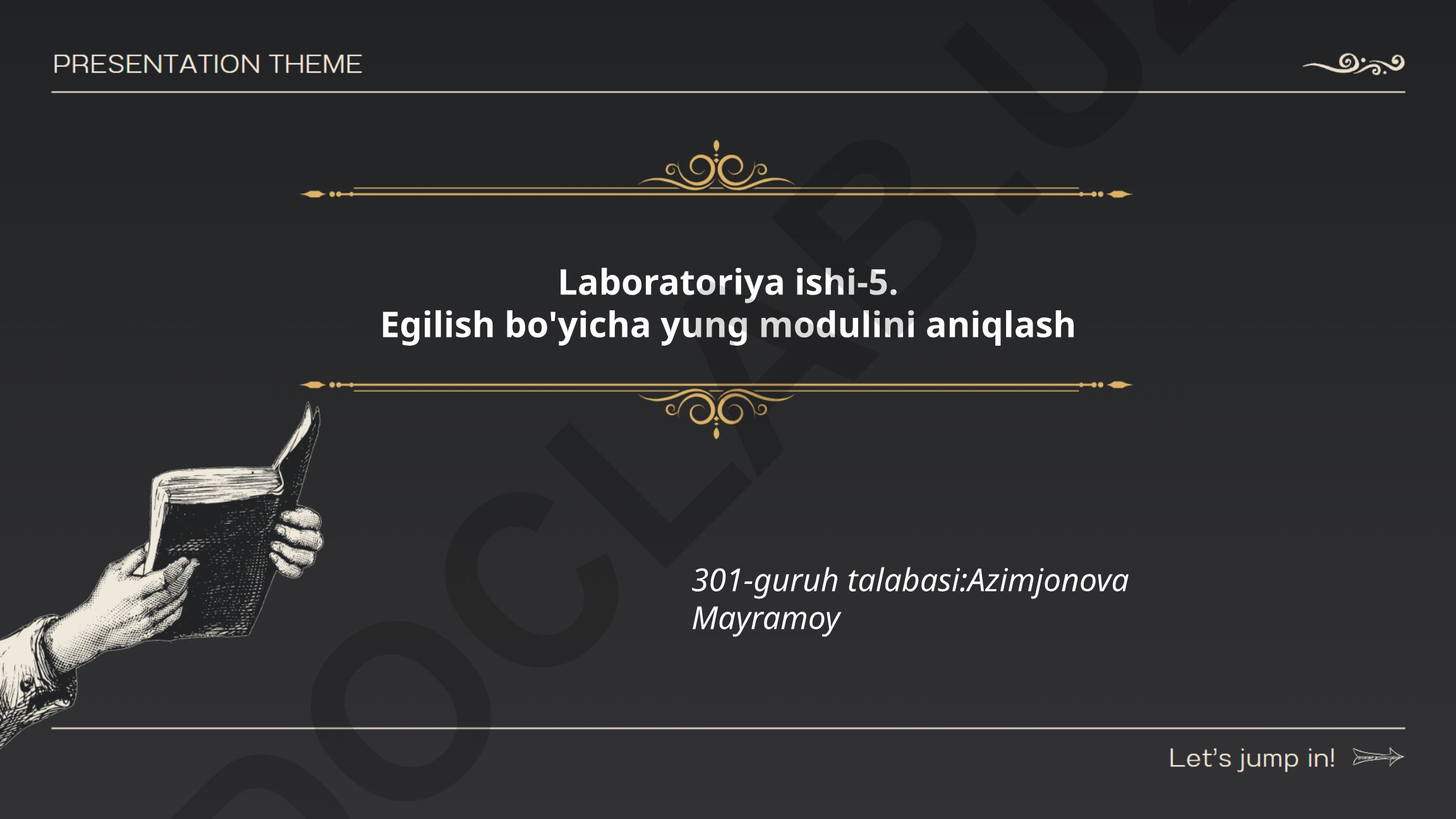 Egilish bo'yicha yung modulini aniqlash