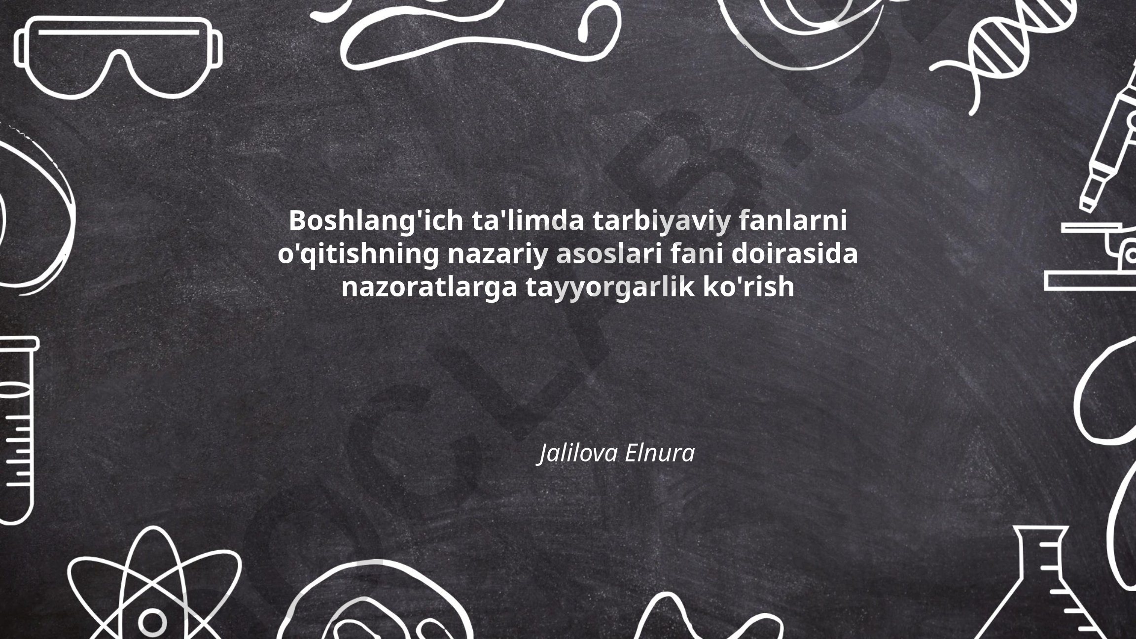 Boshlang'ich ta'limda tarbiyaviy fanlarni o'qitishning nazariy asoslari
