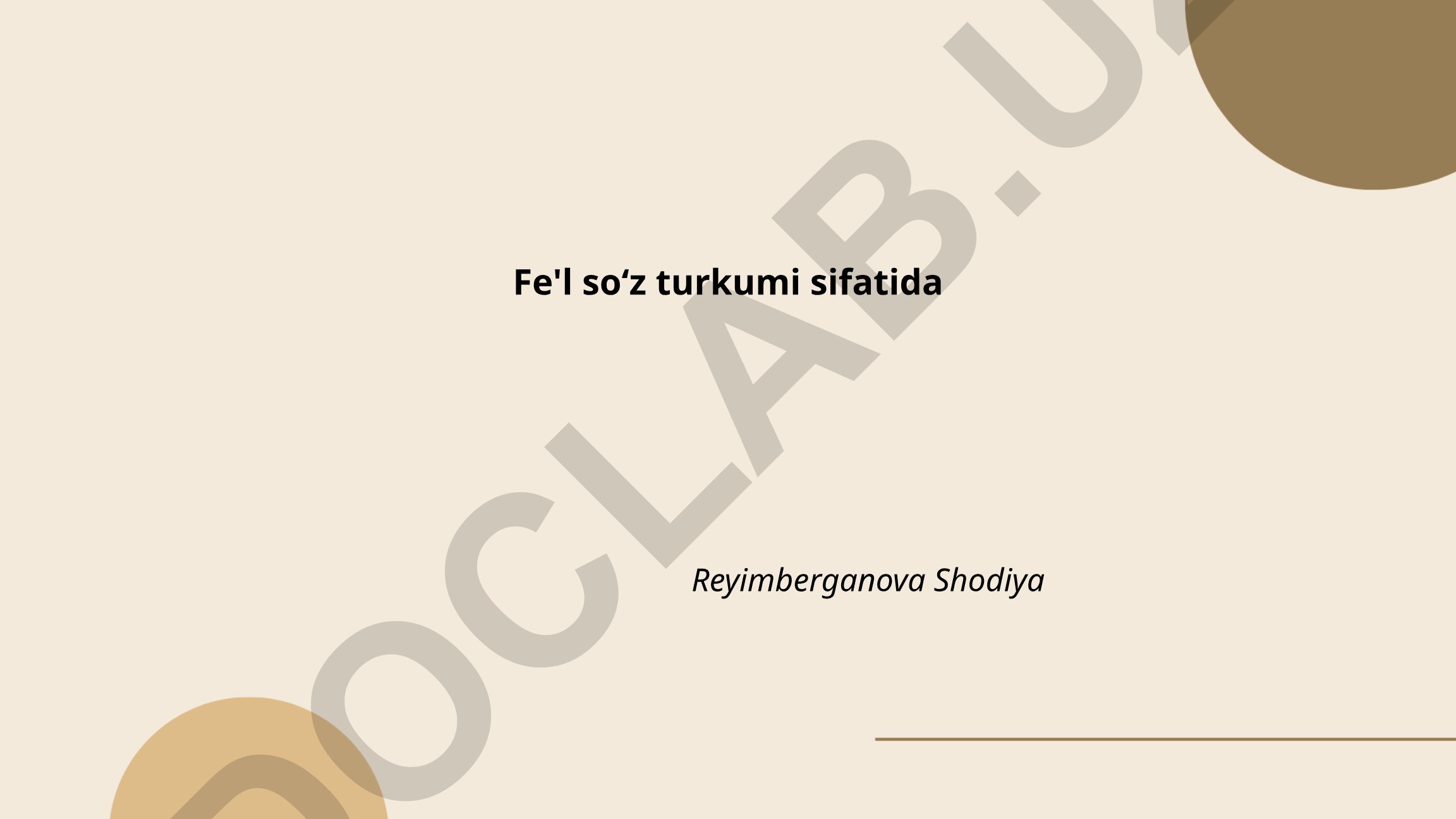 Fe'l so'z turkumi: ma'nosi, vazifasi va turlari