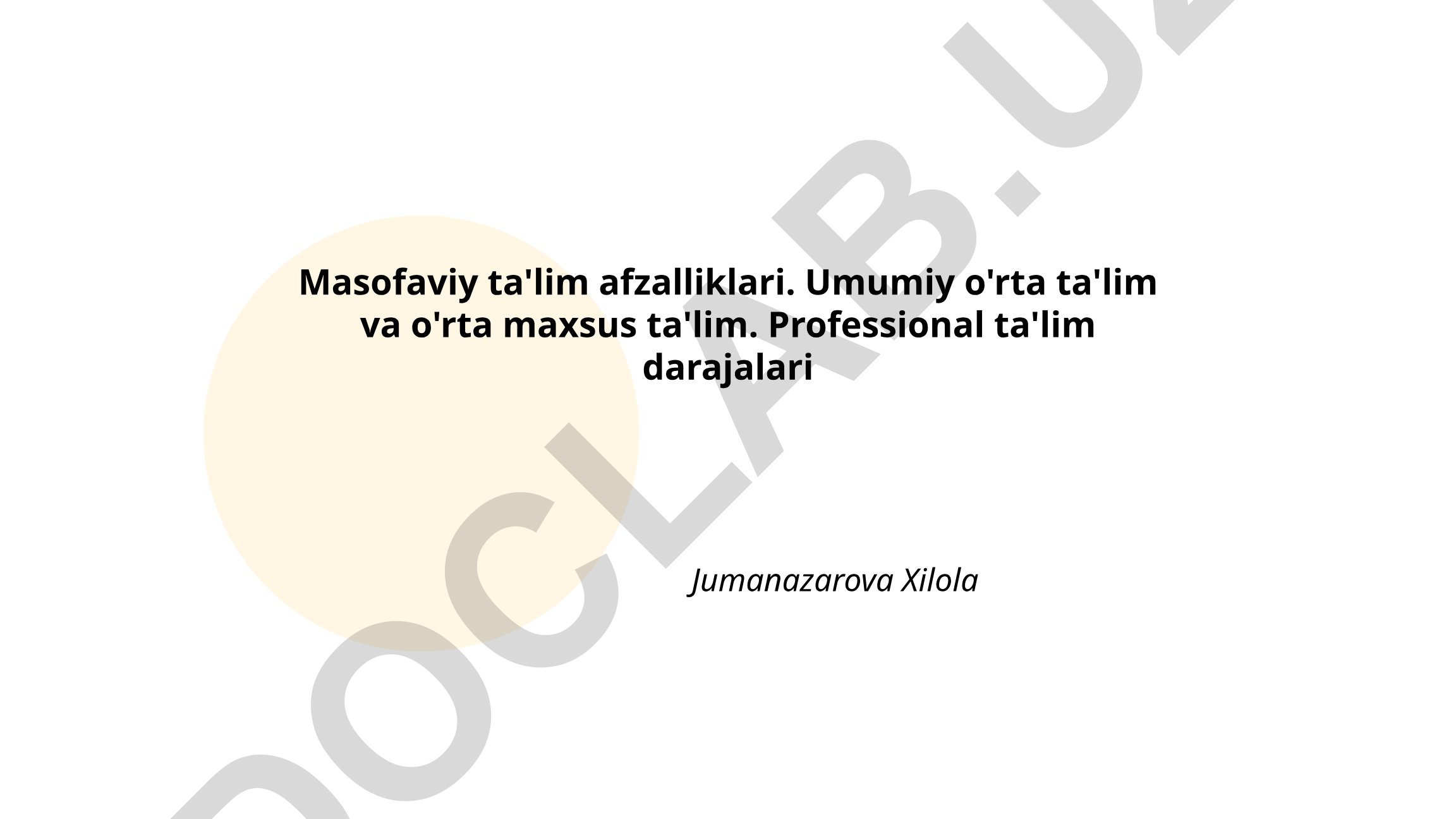Masofaviy ta'limning umumiy o'rta va o'rta maxsus ta'limdagi afzalliklari