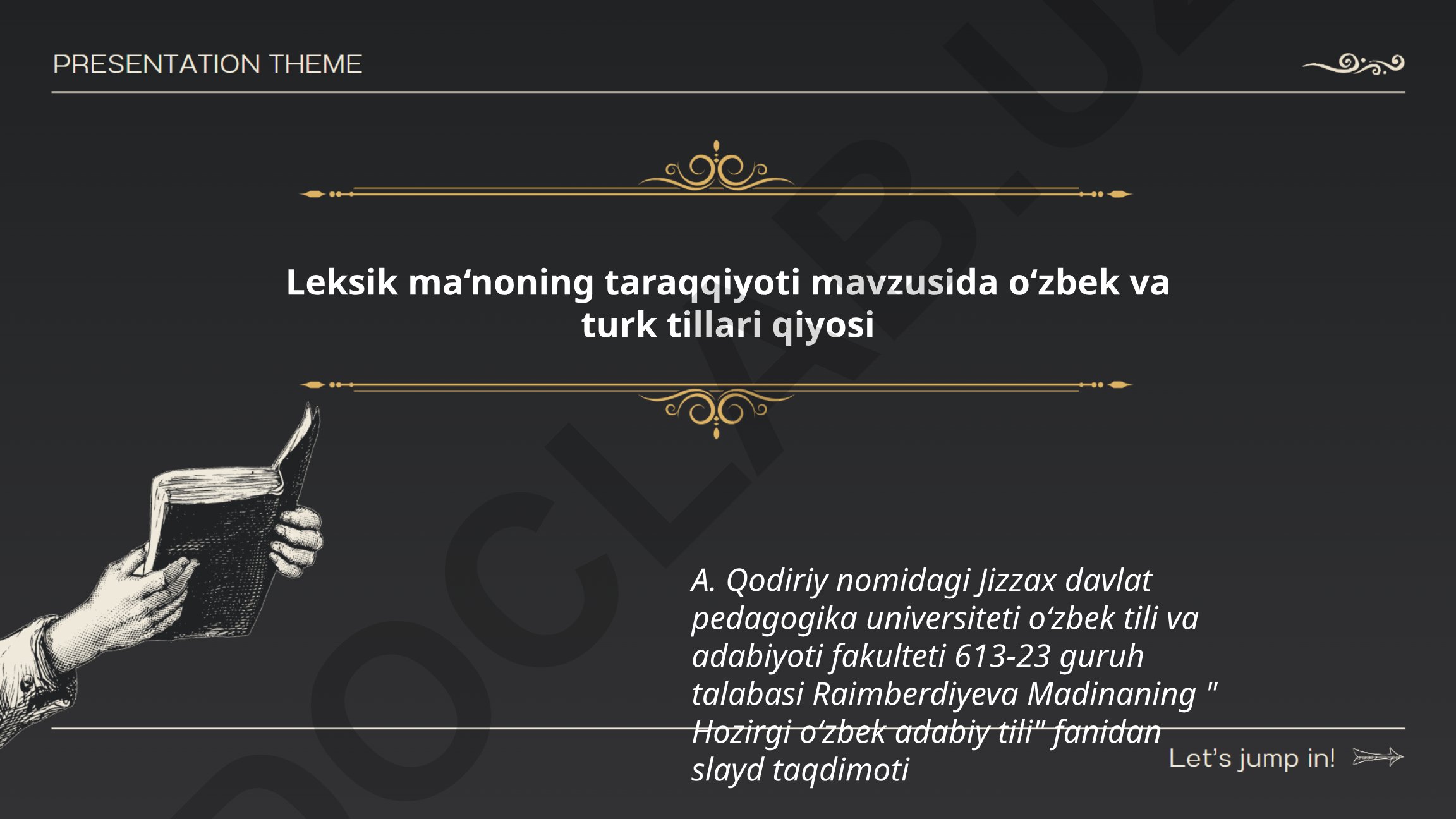 Leksik ma'noning taraqqiyoti mavzusida o'zbek va turk tillari qiyosi