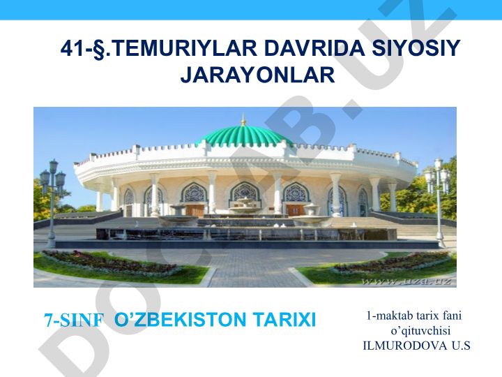 Temuriylar davrida siyosiy jarayonlar va saltanatning parchalanishi