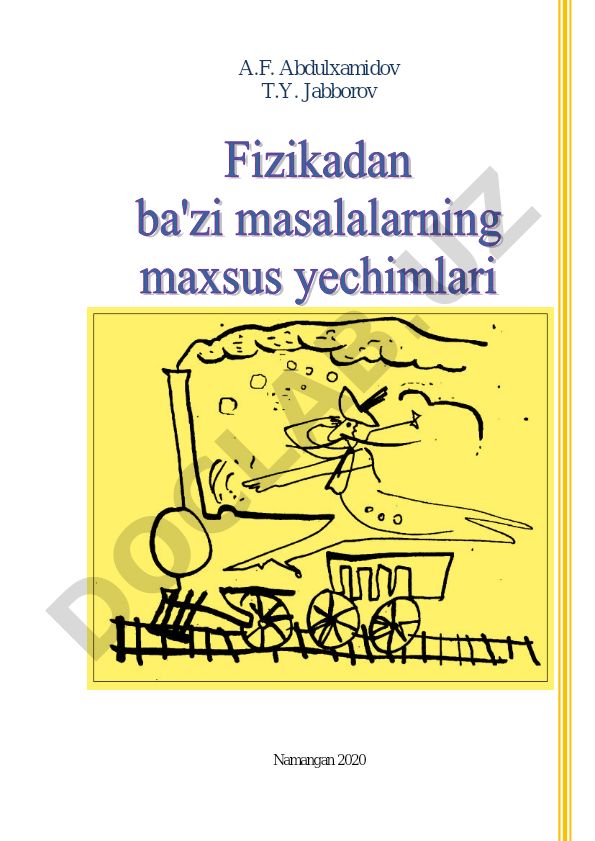 Ba'zi masalalarni yechishning maxsus usullari