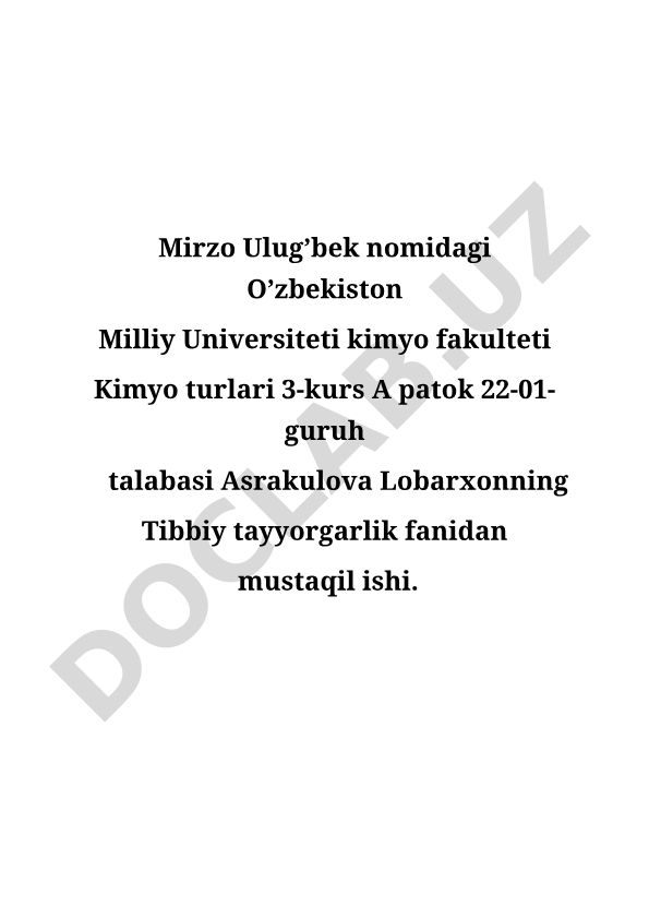 Bronxeal asma va allergik kasalliklar