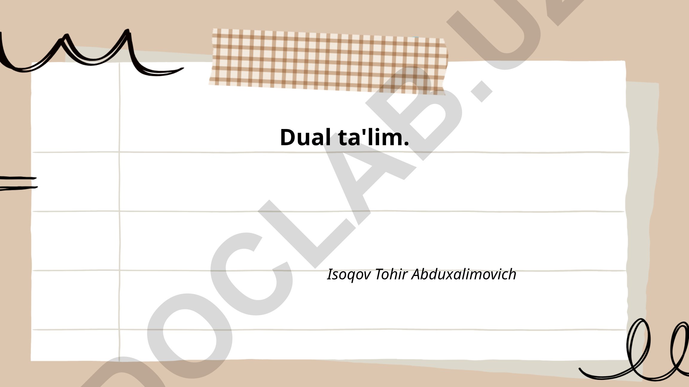 Dual ta'lim nazariyasi va amaliyoti