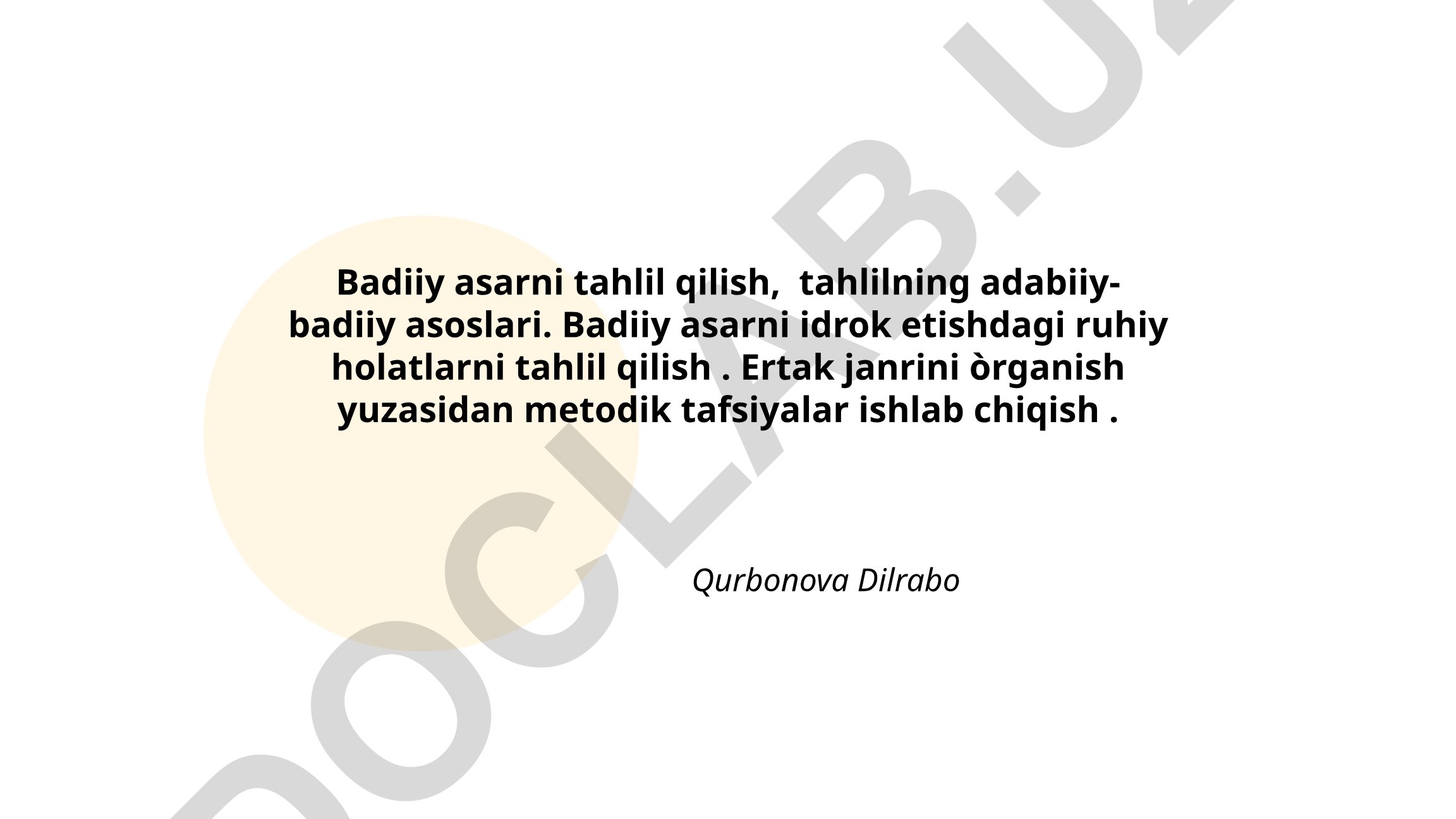 Badiiy asarni tahlil qilish va ertak janrini o'rganish metodikasi