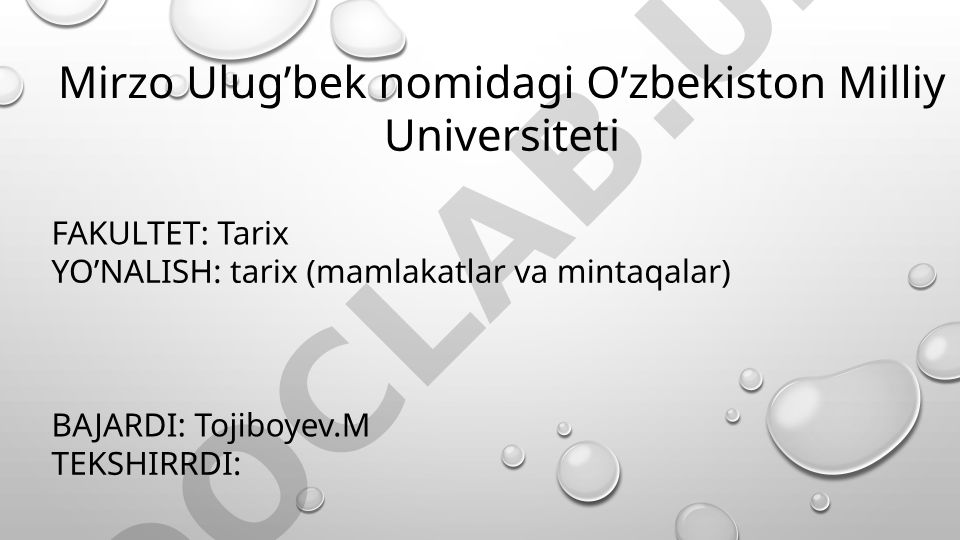 Sharq mamlakatlari tarixi
