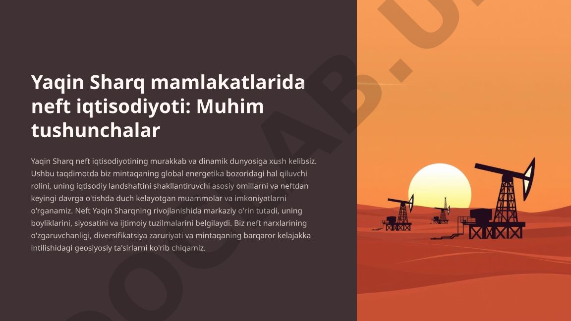 Yaqin Sharq mamlakatlarida neft iqtisodiyoti